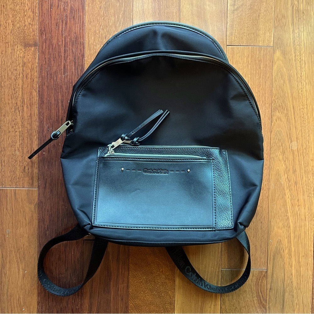 Calvin Klein Lisa Backpack, Black with Silver Hardware